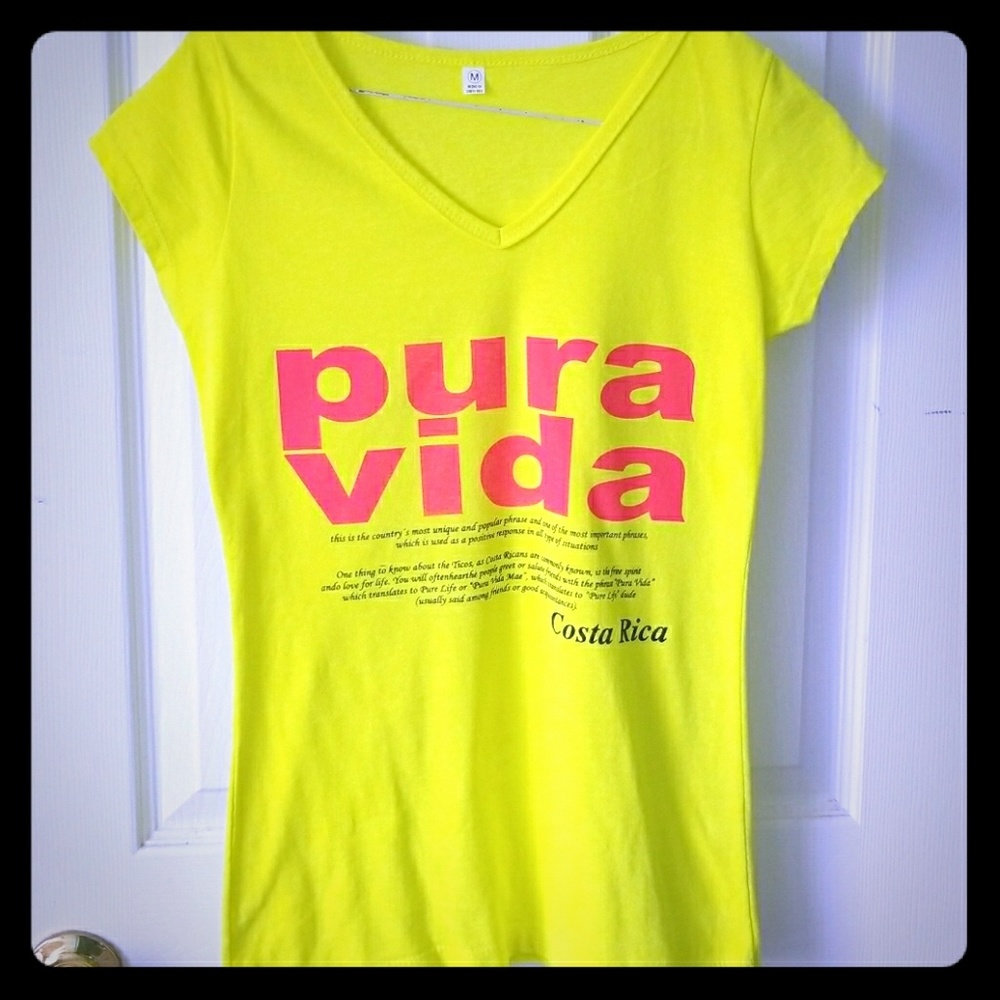 Pura Vida Costa Rica Vneck Tee